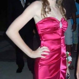 Red Strapless Mermaid Dress